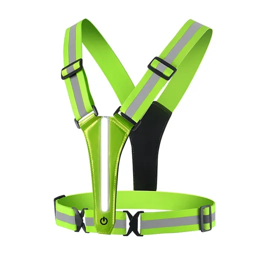 Reflective Vest LED Bright Lighting Adjustable Waterproof 360° Visibility for Running Cycling Night Walking