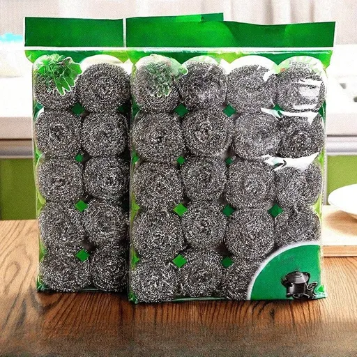 20 Pack Stainless Steel Scouring Sponges Multipurpose Cleaning Brushes For Kitchen Bathroom Living Room Durable Dirt Remover For Pots Pans Surfaces