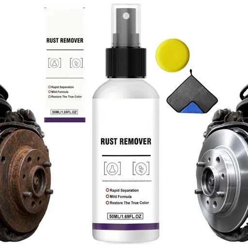 Powerful Rust Remover for Car Paint &Wheels,50 Ml Iron Powder Remover,Metal Paint Cleaner Spray, Iron Remover Car Detailing