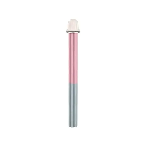 Non-Slip Silicone Parrot Perch Stand Stick Grinding Claw Bird Cage Accessories - Pink Grey