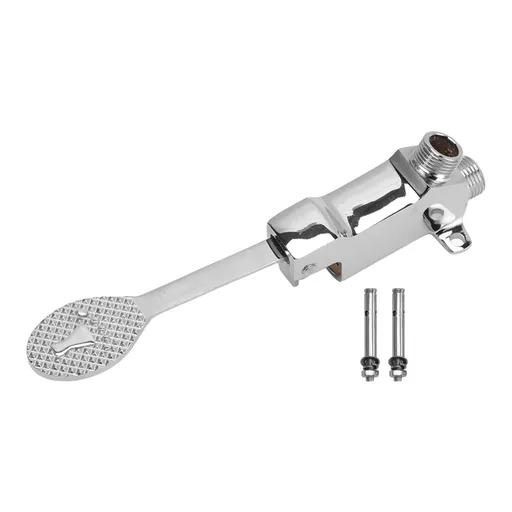 Faucet Pedal Valve Stainless Steel Water Saving Foot Control Switch Silver