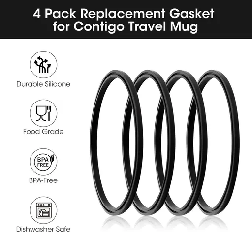 30 oz Replacement Rubber Lid Seals Compatible Seals Lid Gaskets for 14 or 30 Ounce Insulated Stainless Steel Tumblers (6 Pieces)