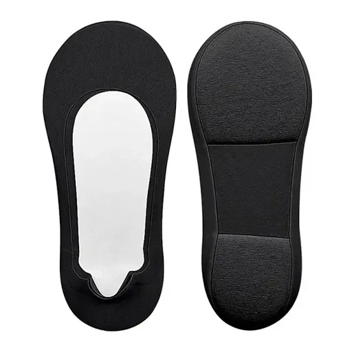 IC 3D Arch Support Massage Socks for Foot Healthcare, Non-Slip Silicone Heel and Massage Sole Design, Breathable Mesh for Orthopedic Comfort in Black