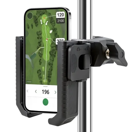 Golf Cart Phone Holder 360 Degree Rotation Golf Cart Phone Mount 1s Lock and Release Compatible with 4.5 to 7in Smartphones