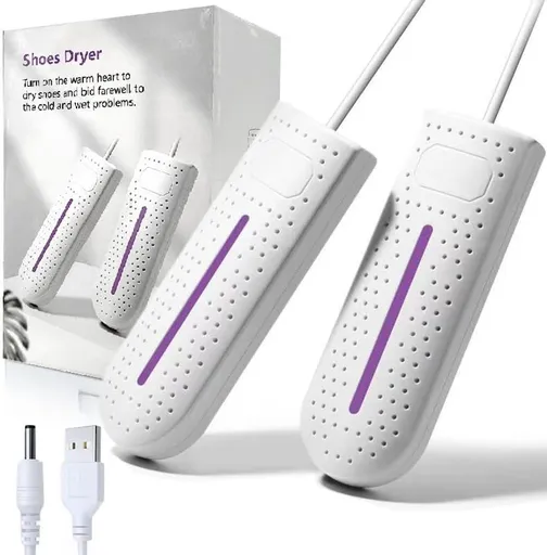 USB Shoe Dryer Portable Heater for Shoes Socks and Gloves White, 16.5 x 6 cm