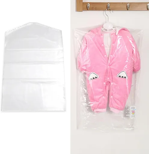 20 Pack Clear Plastic Clothes Covers, 27.5 Inch Dry Cleaning Bags Hanging Dust Proof Garment Bags for Kids for Home Storage, Dry Cleaners (45 x 70cm)