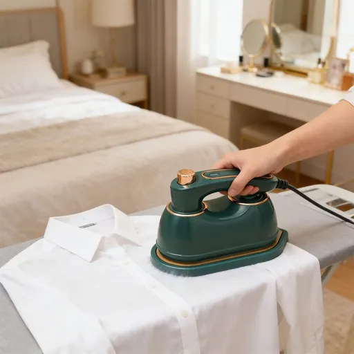 Compact Household Iron with Wet and Dry Function Hanging Foldable Portable Handheld, Mini Travel Garment Steamer for Clothes Lightweight, 15.8x11x8cm