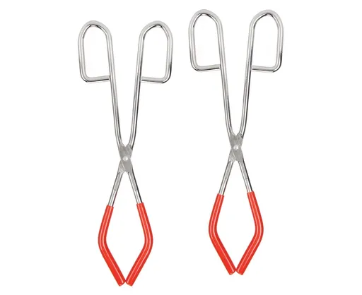 2pcs Labs Beaker Tongs Rust Prevention Strong Grip Rubber Coated Ends Chemical Beaker Tongs for 50mL To 2000mL Beakers Labware