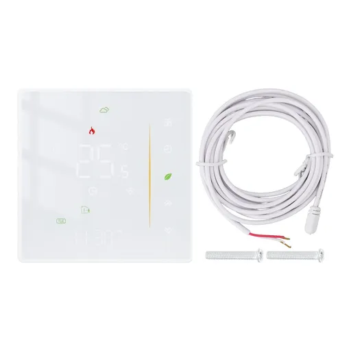 Smart Thermostat Programmable App Voice Control Electric Floor Heating Temperature Controller 95-240V White