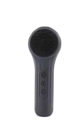 Black Multi-Functional Silicone Facial Cleansing Brush – Ultrasonic & Heat Infusion Beauty Device