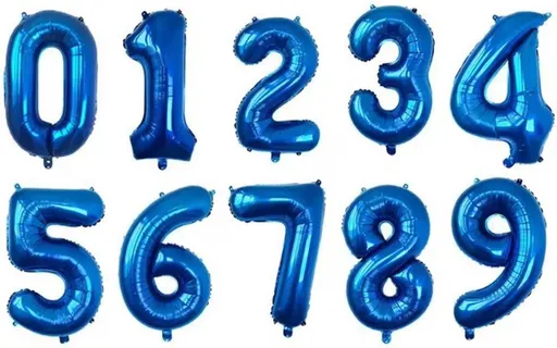 Blue Number 2 Foil Balloon, 70 cm