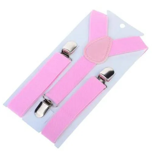 Children Y Strap 3 Clips Adjustable Polyester Pink