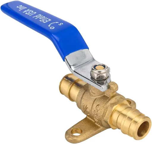 1/2 Inch Pex A Expansion Brass Full Port Shut-off Ball Valve with Drop-ear, ASTM 1960, UPC Certified,(VALVE027)
