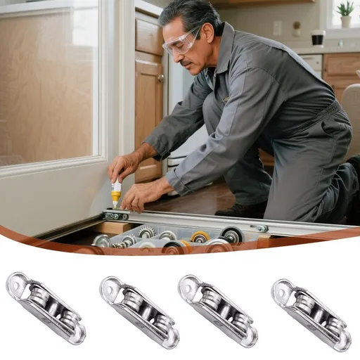 Sliding Door Window Stainless Steel Roller Set 4Pcs