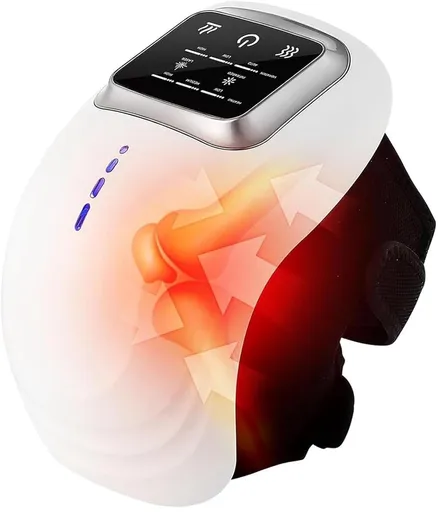 Rechargeable cordless knee massager - LED screen - For swollen and painful joints - 3 intensity levels - Temperature control