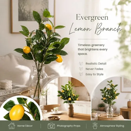 Style B Faux Lemon Garland Orchard Landscape Artificial Greenery
