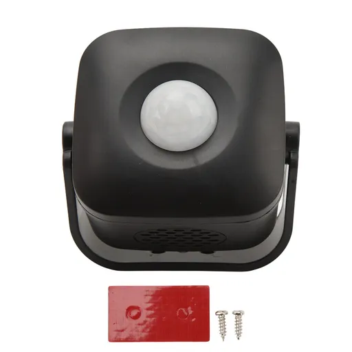 Entrance Welcome Doorbell Infrared Motion Sensor Alarm Detector Audio Player for Shop Store Black