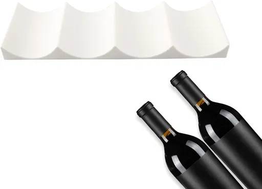 Bottle rack - Beverage bottle rack - Refrigerator bottle holder - Plastic bottle holder - Wine bottle holder - Wine rack - Storage organizer - Refrigerator organizer - Wine bottle display mat - Can holder - for wine bottles, refrigerator and pantry -
