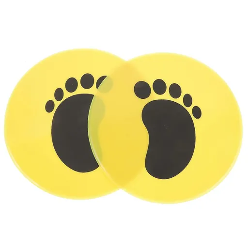 Football Training Equipment Training Floor Pad Yellow PVC 2Pcs