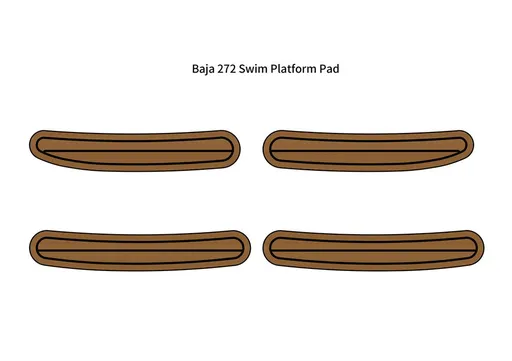 Baja 272 Swim Platform Step Pad Boat EVA Foam Faux Teak Deck Floor Mat Flooring SeaDek MarineMat Gatorstep Style Self Adhesive