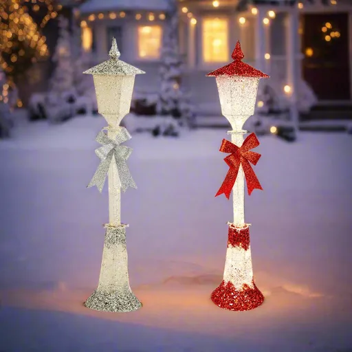 LED Glitter Street Lamp 120cm Twinkle available in 2 Colors - Silver