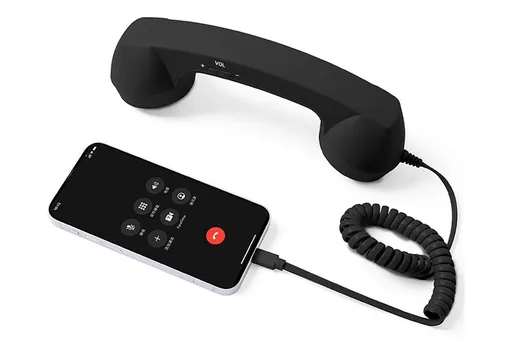 1M Retro Wired Handheld Telephone Handset with Microphone Type C Plug for Smartphones PC