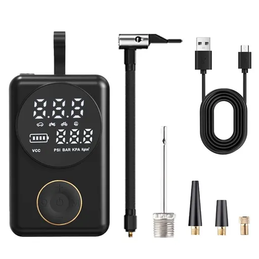 Tire Inflator Portable Air Compressor-Air Pump 150PSI Cordless Electric for Car, Motorcycle, Bike, Ball, with Tire Gauge Pressure, Dual-Use Type