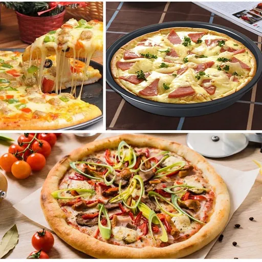 Non-Stick 7 Inch Pie Round Pizza Pan, 1 Piece Deep Cake Mould Baking Tray for Oven – Textile, for Baking Non-Stick Pie, Pizza, Deep Cake