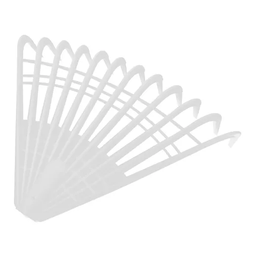 White Plastic Garden Rake Lightweight Lawn Care Tool for Yard Leaves, Debris Cleanup - 1 Set