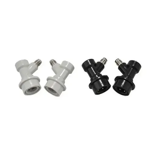4 Pack MFL Ball Lock Disconnects for Gas and Liquid Keg Lines, 1/4 Inch Quick Connect Fittings, Black and White