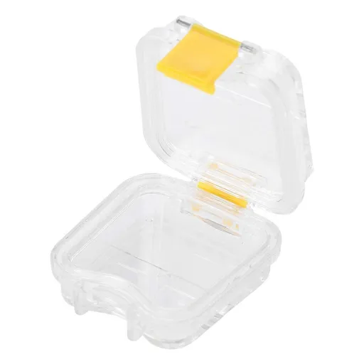 Denture Case, Professional Dental False Teeth Storage Box, Portable Tooth Container with Film for False Teeth, Denture