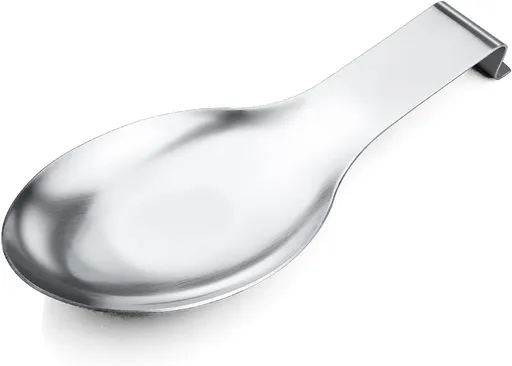 1 PCS Stainless Steel Spoon Rest, Spoon Holder for Stove Top, Utensil Spoon Rest Holder, kitchen utensils Holder for Ladles, Spatula, Cooking Utensils or Kitchen Tools (Silver)