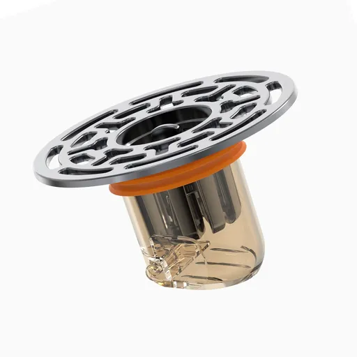 Floor Drain Professional Sealing Backflow Prevention Odor Proof Bathroom Kitchen Floor Drain Shower Floor Drain Insert with Cover Orange