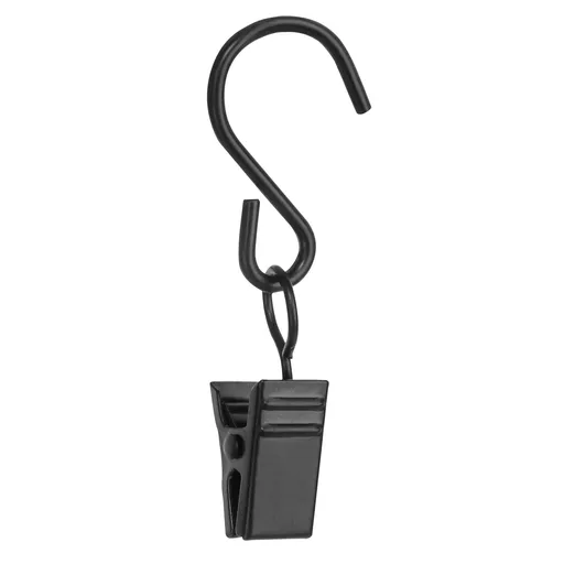 10 PCS Curtain Clips with S Hooks for Outdoor String Lights, This Stainless Steel S Hooks with Clips Also Work Clips