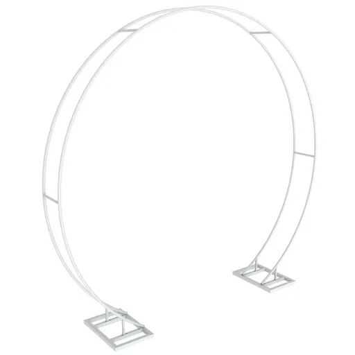 P&P Round Arch Backdrop Stand for Wedding Party Metal Pipe Frame Archway Decoration Indoor Outdoor Double Rails