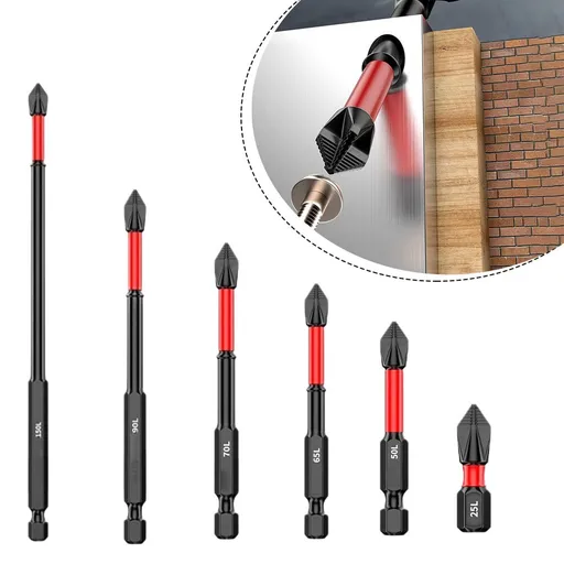 25-150Mm Non-Slip Screwdriver Bits Ph2 Magnetic Batch Cross Screw Electric Tips Head Cross Screwdriver Drill Bit Tool Set 2Pcs 25Mm Smile Home 2Pcs 65Mm