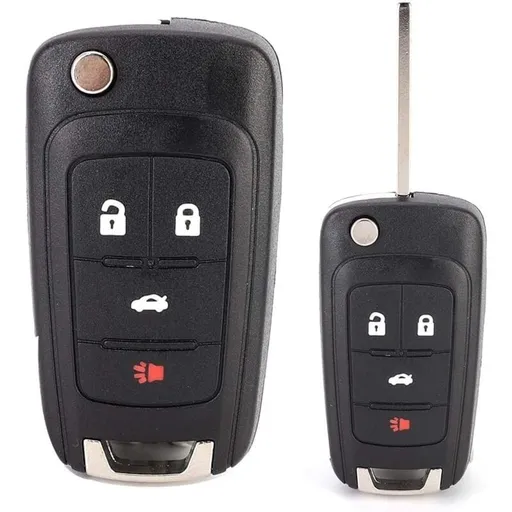 Long Lasting Premium Button Car Key Fob Case Cover For Chevrolet Camaro 2010-2013, Replacement Part, Black Color