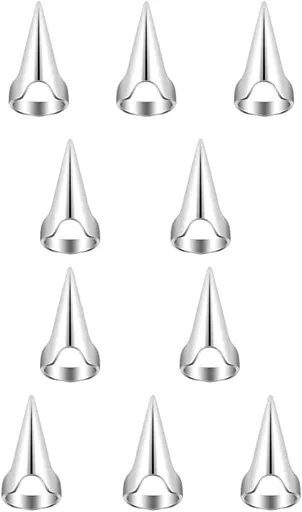 10 pcs Hair Parting Ring Alloy Beard Braiding Silver, Hair Selection Tool, Hair Coloring,Hair Finger Parting Tool, Hair Parting Tool Finger Pinky Parting Tool for Braids Selecting Tool Sectioning Ring parting Ring, Alloy Durable Dreadlocks Braids Sel