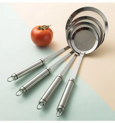 4 Pcs Skimmer Spoon Stainless Steel Hot Pot Fat Skimmer Spoons for Cooking Fine Mesh Strainer Grease Strainer