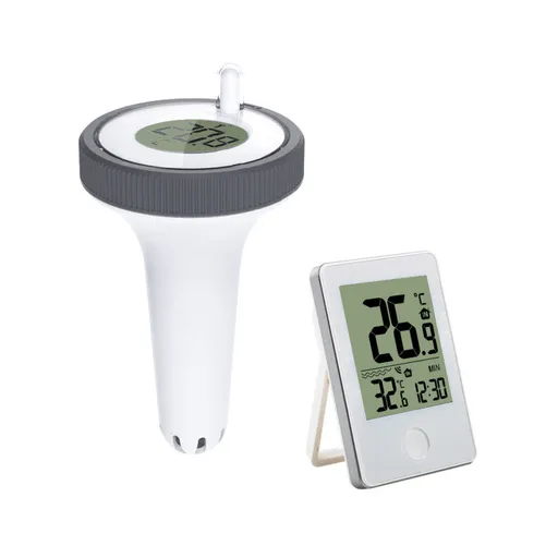 Wireless Pool Thermometer with Indoor Receiver(60M Range) - IPX7 Remote Floating Water Temperature Sensor for Pools, Spas & Hot Tubs