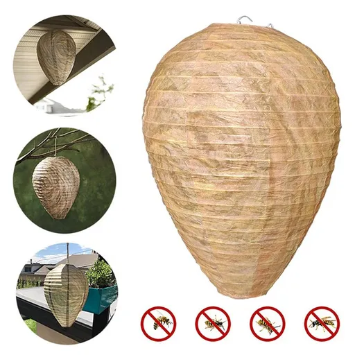 6pcs Non-Toxic Paper Wasp Traps, Wasp Nest Deterrent for Bees