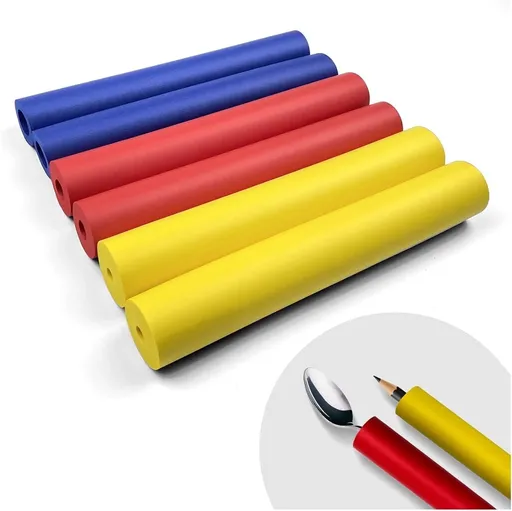 6 Pcs Foam Grip Tubing for Utensils,8" Non Slip Foam Handles,Foam Tubing for Handle Grip for Pens & Tools,3 Sizes Adaptive Utensils Grip for Elderly/Handicapped/Dexterity(Cut to Length)