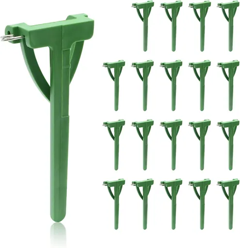 20Pcs Boutonniere Pins,Plastic Corsage Clips T-Shaped Floral Fasteners for Weddings,Proms & Events - Fabric-Safe Wedding Boutonniere Holders for Flowers,Birthday,Festivals(Green)
