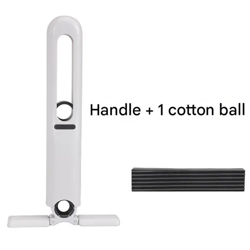 Mini Handheld Foldable Mop WIth ABS Handle and 1 Sponge Head- Hand-Free Squeeze Design - Compact Desktop Cleaner for Kitchen and Bathroom