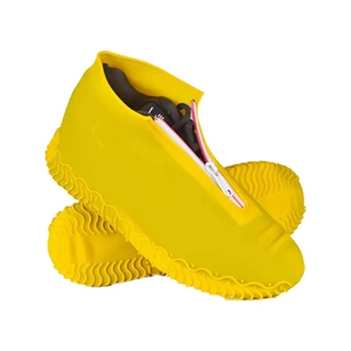 Waterproof Silicone Shoe Covers Reusable Overshoes - Yellow - L