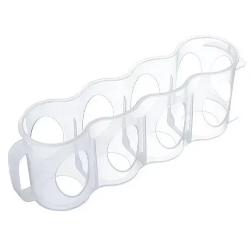 Can Organizer for Refrigerator,Portable Drink Holder with Handle,Stackable Beverage Rack for Pantry Cabinet Camping,White 11.4in