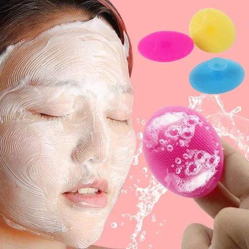 Silicone Face Cleanser Brush, Soft Massage Scrubber Manual Facial Cleansing for Sensitive, Dry, Oily, Delicate Skin, 3 Pieces