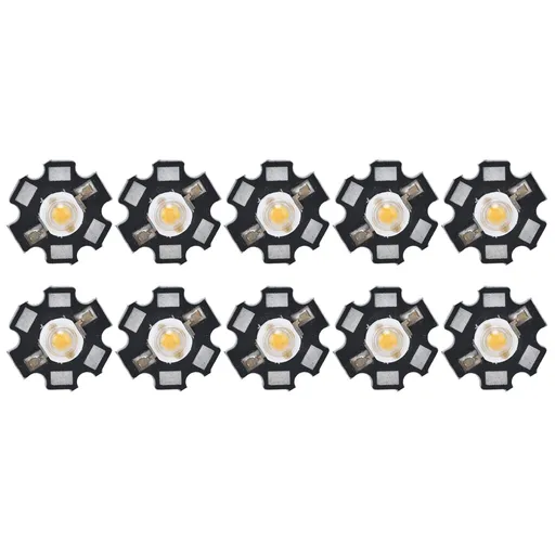 10Pcs Ultra Bright LED Chip 3V DIY Light Beads for Ceiling Light Downlight Flashlight Table LampWarm Light 3000K 1W