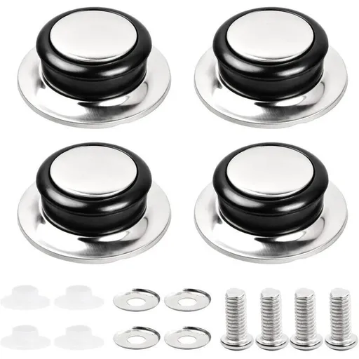 4 Pcs Pan Lid Handle Glass Lid Handle Stainless Steel Pan Lid Caps Handles Universal Pan Lid Handles