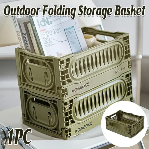 Foldable Storage Box Outdoor Organizer Collapsible Storage Container for Camping